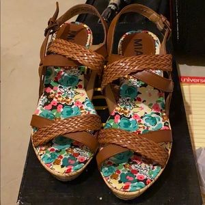 Mia girls cork wedge sandals